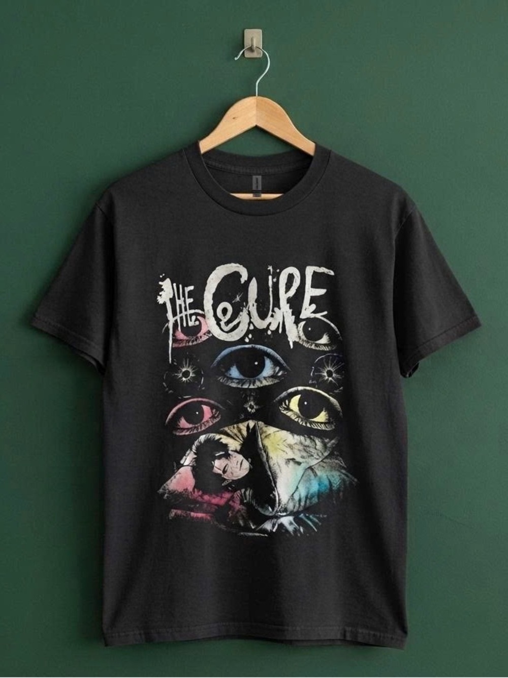 The Cure Lullaby Eyes Band Graphic T-Shirt Black